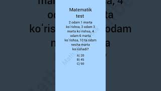 Qiziqarli matematik test  Siz buni topa olasizmi [upl. by Cedar]