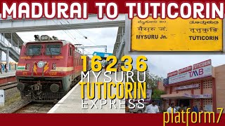 Train Journey  Madurai Jn to Tuticorin by 16236 Mysuru  Tuticorin Express [upl. by Anrat]