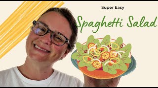 Super Easy Spaghetti Salad mealprep easydinner [upl. by Lorri]