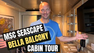 MSC Seascape Cruise Balcony ROOM TOUR [upl. by Downey]