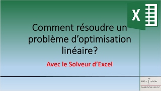 howto3  le solveur II  optimisation linéaire  using solver to determine optima [upl. by Aciretal]