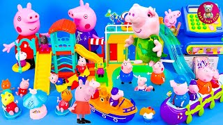 13 Minutes Peppa pig unboxing ASMR  Satisfying With Peppa pig Amusement park Peppa Toys Collection [upl. by Varuag]