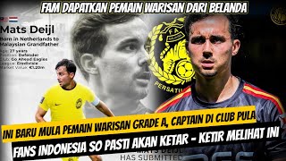 Komentar Fans Malaysia Yang Senang Usai Malaysia Mendapatkan Pemain Keturunan Dari Belanda Grade A [upl. by Linzy]