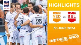 FIH Hockey Pro League 202324 Highlights  Netherlands vs Belgium M  Match 2 [upl. by Dillie853]