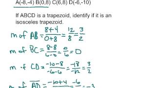 Trapezoid Coordinate Proof [upl. by Hait]