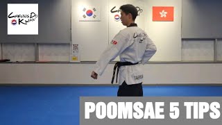 Taekwondo Poomsae 5 2024 Tips [upl. by Ruella]