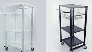 Home Metal Rolling Cart Trolly Kitchen Storage Utility Cart Serving Cart Dining Cart [upl. by Yahsed744]