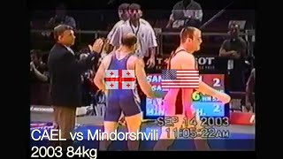 CAEL SANDERSON USA vs Revaz Mindorashvili GEO2003 World Championships [upl. by Hazeghi]