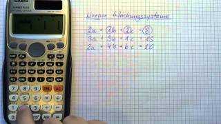 Casio Taschenrechner fx991es  Lineare Gleichungssysteme [upl. by Josiah]