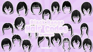 Berry Avenue Codes Bangs Black Hair PT1 🎩 Bloxburg Hair amp Brookhaven Hair roblox newvideo black [upl. by Slerahc284]