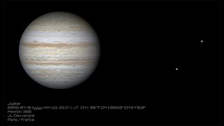 Jupiter le 16 juillet 2022 au Mewlon 300 depuis Paris [upl. by Daukas]