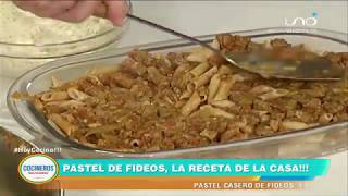 PASTEL CASERO DE FIDEO  Cocinero Sebastian Daza [upl. by Aihsilef274]