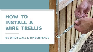 How To Install DIY Wire Trellis For Climbing Plants Like Clematis Roses and Honeysuckle [upl. by Gottwald372]