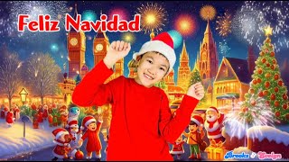 Christmas Song Feliz Navidad with LyricsFeliz Navidad Holiday SongKids Sing Along Feliz Navidad [upl. by Tiphany]