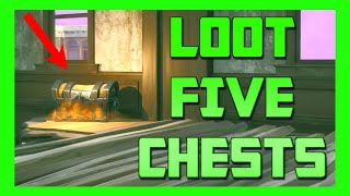 Loot 5 Treasure Chests  Fortnite Save The World Daily Quest Guide [upl. by Enaujed]