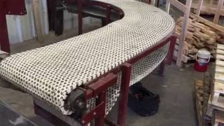 Challenger Habasit curved conveyor [upl. by Inalaeham]