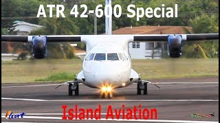 ATR 42600 Super Special  Liat ATR in awesome action  St Kitts Airport [upl. by Rhiana]