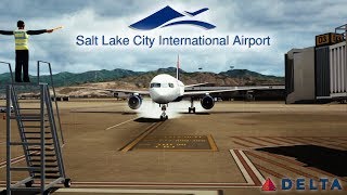 FSX HD  Delta  Boeing 757300  Approach to Salt Lake City [upl. by Seek225]