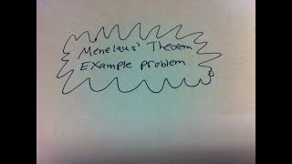 Menelaus Example Problem [upl. by Annadal]