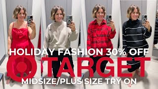 MidsizePlus Size Target Dressing Room Try On  MUST SEE Holiday Outfits  Curvy Winter Outfits [upl. by Esdnil]