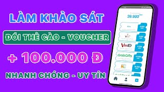 Milieu App làm khảo sát kiếm tiền online kiếm thẻ cào nhận voucher tiki lazada miễn phí uy tín [upl. by Kornher]