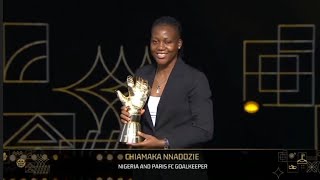 Chiamaka Nnadozie wins Goalkeeper of the year at CAF Awards 2023 [upl. by Viradis327]