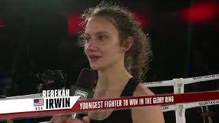 GLORY 63 Bekah Irwin Post Fight Interview [upl. by Adnana674]