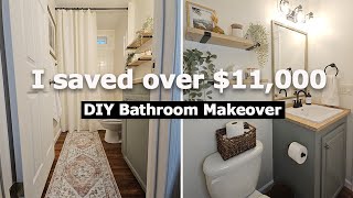 DIY Bathroom Makeover on a Budget  Small Bathroom Remodel Final Reveal [upl. by Lorre]