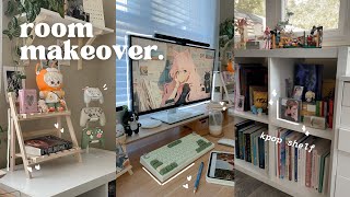 aesthetic amp cozy room makeover 🎀 desk setup kpop shelf unboxing controller  desk accessories 🎮🎧 [upl. by Cence716]