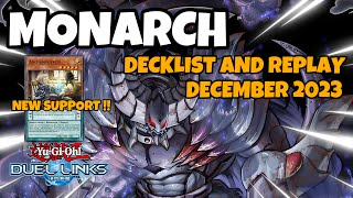 MONARCH DUEL LINKS  DECEMBER 2023 RANKED DUEL REPLAY AND DECKLIST YUGIOH [upl. by Murvyn652]