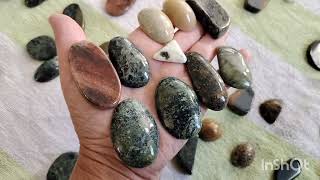 Cerium oxide polish washout Gemstone beach stone slices [upl. by Kin]