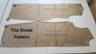 How to draft a dress pattern  Making a dress pattern from using a basic bodice [upl. by Silberman653]