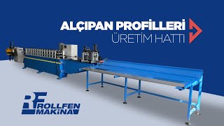 Rollfen Makina  Alçıpan Profilleri Üretim Hattı [upl. by Derk]