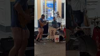 Band jams on Royal St in French Quarter in New Orleans neworleans frenchquarter frenchquarter [upl. by Tenahs]