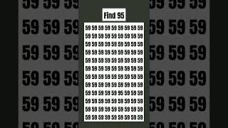 Mind test Find tha 95 mathsgame shorts viralvideos trending [upl. by Nadual430]