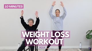 Senior Weight Loss 10Minute HIIT Walking Workout [upl. by Oiramaj689]