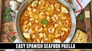 Seafood Paella that will Transport you to Spain  Quick amp EASY Recipe [upl. by Morganne425]