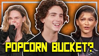 DUNE 2 Cast Interviews Get Spicy  Timothée Chalamet Zendaya Florence Pugh Austin Butler amp More [upl. by Lyall25]