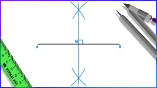 How to draw a Perpendicular Bisector of a line [upl. by Abercromby]