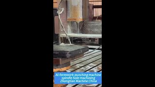 Aluminum formwork punching machine spindle hole machining VIDEO Zhongtian Machine China [upl. by Eerased]