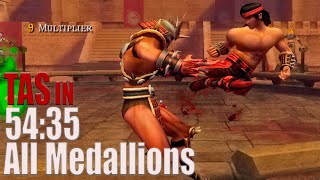 TAS Mortal Kombat Shaolin Monks Liu Kang  All Medallions in 5435 PS2 [upl. by Notneiuq]