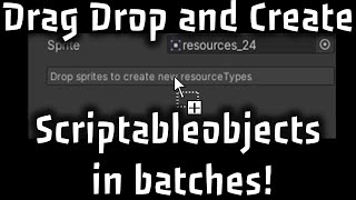 Create Scriptableobjects in Batches  Mass Scriptableobject creation from sprites  Tutorial [upl. by Nowad204]