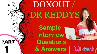 doxout  dr reddys top most interview questions and answers for freshers  experienced [upl. by Sakiv]