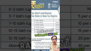 New Income Tax slab rates announced in Budget 2024 shorts [upl. by Llemhar511]