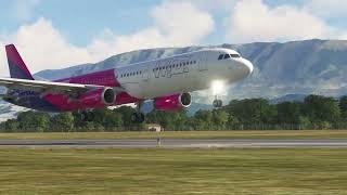 Wizz Air Landing and Go Around at Tirana Airport  Fenix A321 [upl. by Tyrone695]