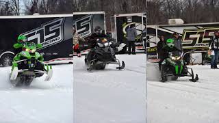 Four Seasons Shootout  Lake Namakagon Snowmobile Races  Snow Outlaws [upl. by Joli858]