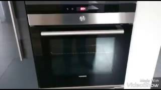 Siemens Backofen Pyrolyse Selbstreinigung baking oven IQ500 HB74AB550 tutoria self clean [upl. by Leesen]