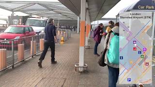 How to get to BUSES and TRAINS at London Stansted Airport National Express [upl. by Skippy]