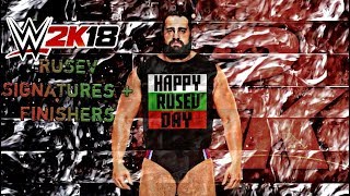 WWE 2K18  RUSEV SIGNATURES  FINISHERS [upl. by Bilac]