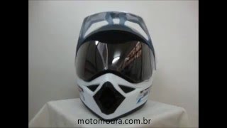 Capacete Liberty MX Pro Vision TORK  MOTO MOURA [upl. by Yt]